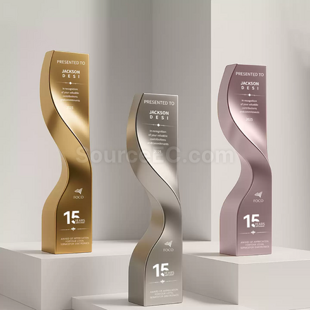 Customization Curved Metal Trophy Promotional Products