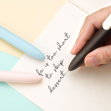Customization Contrast color chubby push-type gel pen Promotional Products