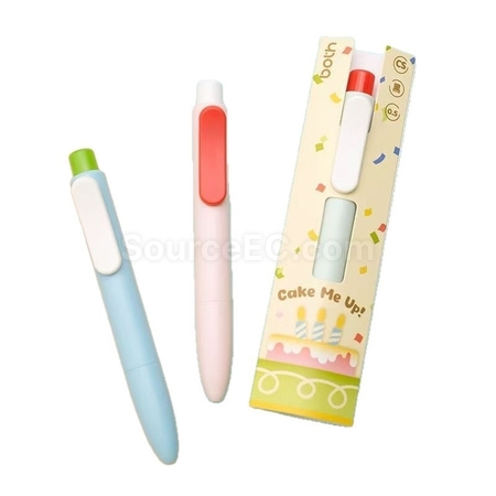 Customization Contrast color chubby push-type gel pen Promotional Products