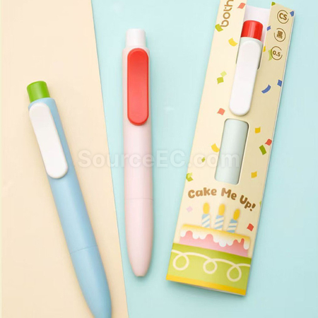 Customization Contrast color chubby push-type gel pen Promotional Products