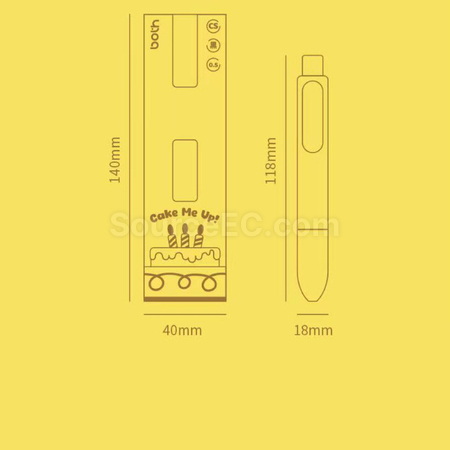 Customization Contrast color chubby push-type gel pen Promotional Products