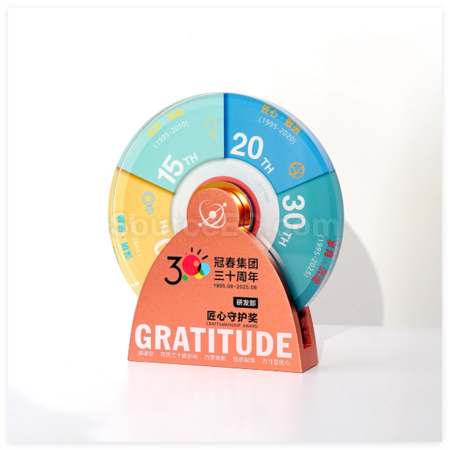 Customization Creative Metal Rotating Crystal Trophy Promotional Products