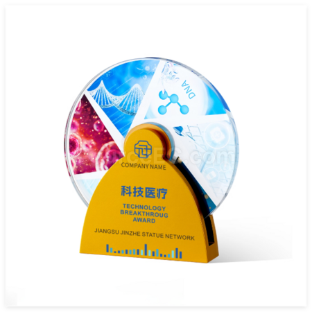 Customization Creative Metal Rotating Crystal Trophy Promotional Products