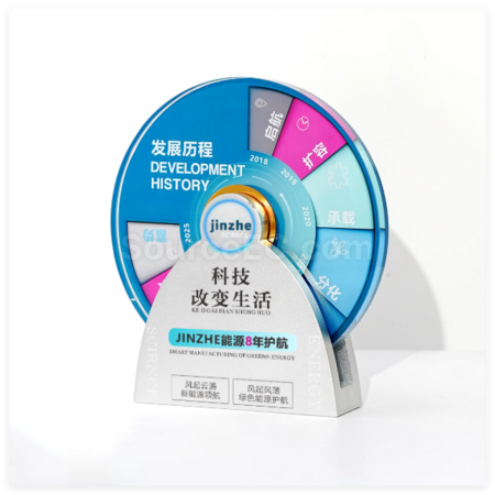 Customization Creative Metal Rotating Crystal Trophy Promotional Products