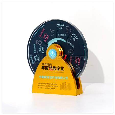 Customization Creative Metal Rotating Crystal Trophy Promotional Products