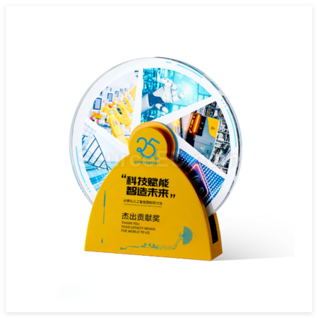Customization Creative Metal Rotating Crystal Trophy Promotional Products