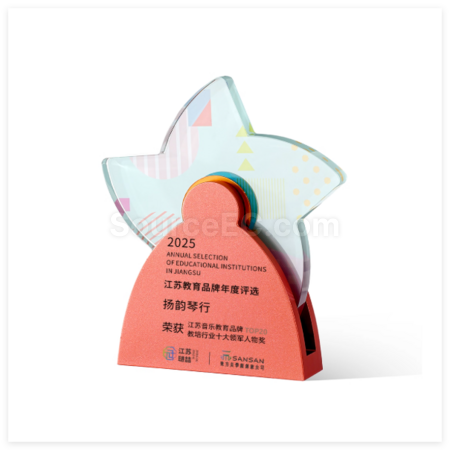 Customization Creative Metal Rotating Crystal Trophy Promotional Products