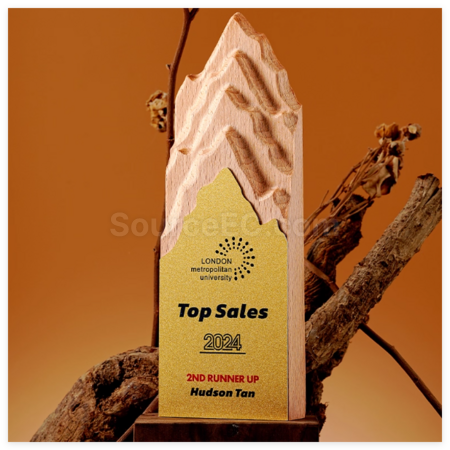 Customization Creative Metal and Solid Wood Trophy Promotional Products