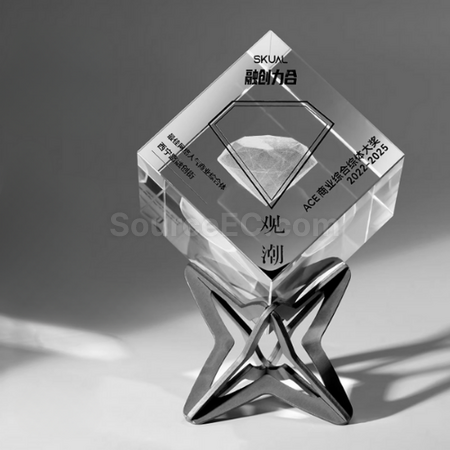 Customization Rubik's Cube Crystal Trophy Promotional Products