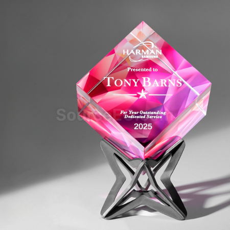 Customization Rubik's Cube Crystal Trophy Promotional Products