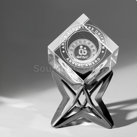 Customization Rubik's Cube Crystal Trophy Promotional Products