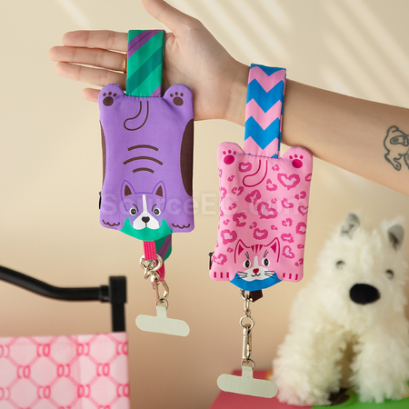 Customization Wristband phone lanyard with storage bag Promotional Products