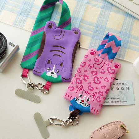 Customization Wristband phone lanyard with storage bag Promotional Products