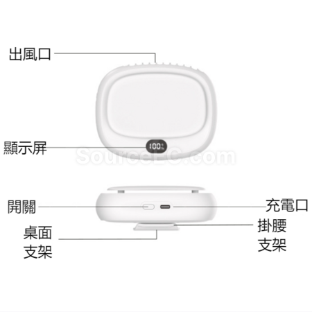 Customization Leafless waist-hanging and neck-hanging fan Promotional Products