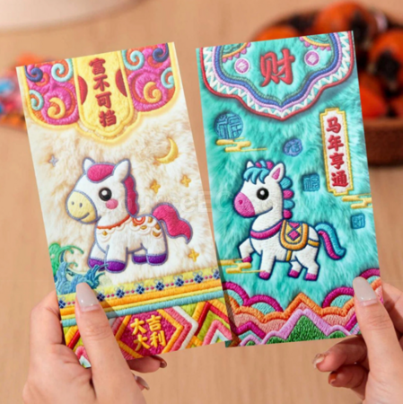 Customization 5d Fluffy Red Envelope Bag Promotional Products