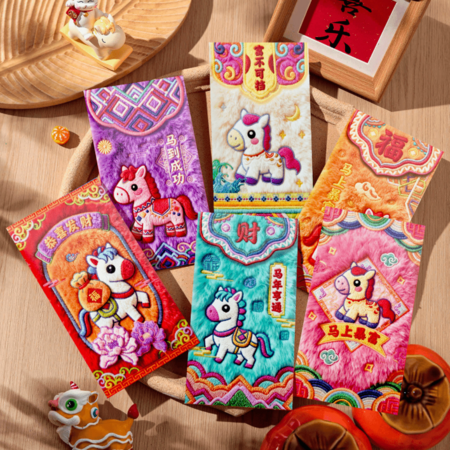 Customization 5d Fluffy Red Envelope Bag Promotional Products