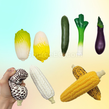 Customization Corn and Eggplant Squishy Stress Relief Toy Promotional Products