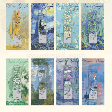 Customization Oil Painting Series Metal Bookmarks Promotional Products
