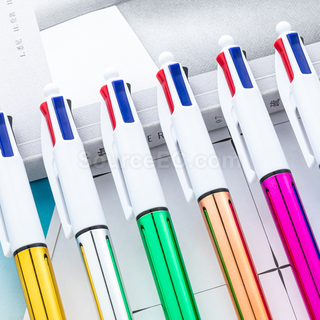 Customization New UV Plating Four-Color Ballpoint Pen Promotional Products