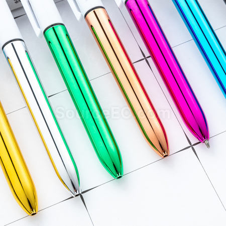 Customization New UV Plating Four-Color Ballpoint Pen Promotional Products