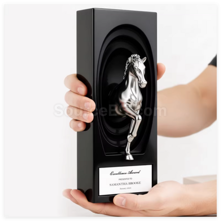 Customization Year of the Horse Metal Crystal Award Trophy Promotional Products