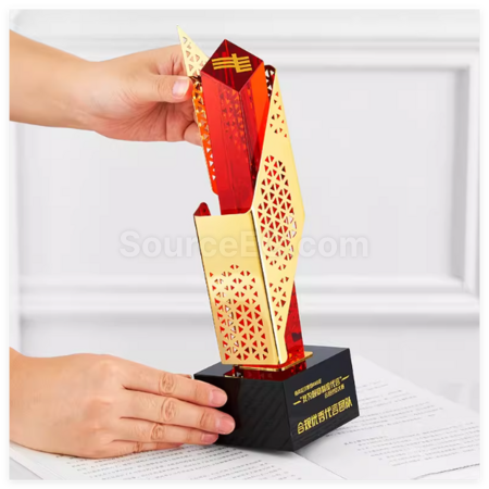 Customization Hollowed-Out Irregular Metal Trophy Promotional Products