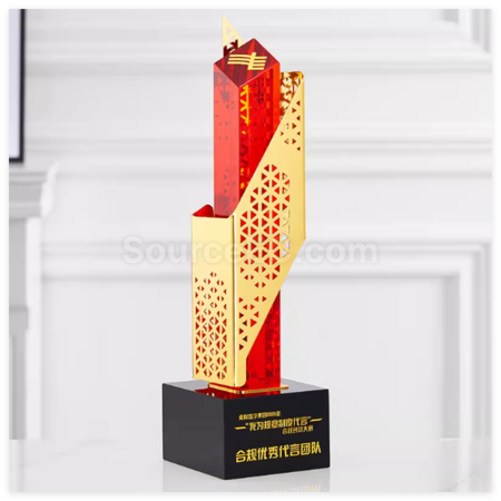 Customization Hollowed-Out Irregular Metal Trophy Promotional Products