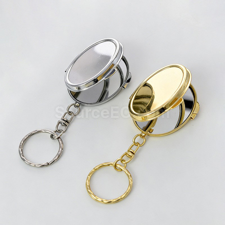 Customization Customizable Folding Vanity Mirror Keychain Promotional Products