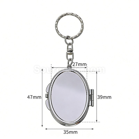 Customization Customizable Folding Vanity Mirror Keychain Promotional Products