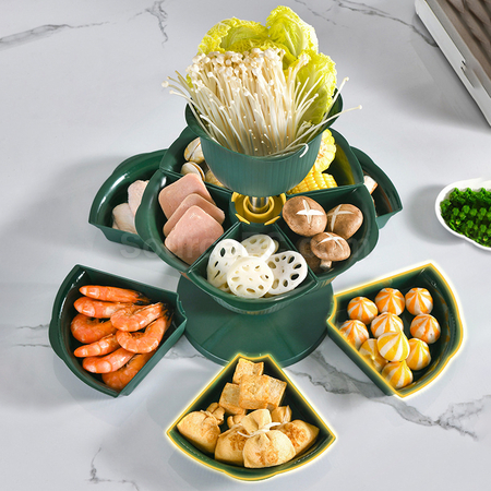Customization Rotating Hot Pot Ingredient Preparation Plate Promotional Products