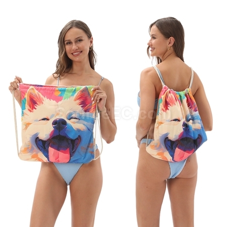 Customization Folding 2-in-1 Beach Towel Organizer Backpack Promotional Products