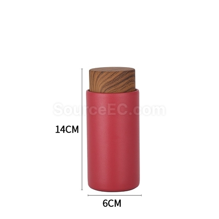 Customization Wood Grain Lid Pocket Insulated Cup Promotional Products