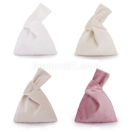 Customization Flannel storage handbag with wrist strap Promotional Products