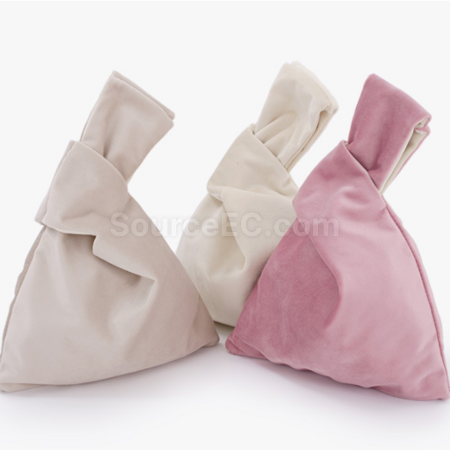 Customization Flannel storage handbag with wrist strap Promotional Products