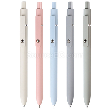 Low center of gravity steel ball pen clip gel pen