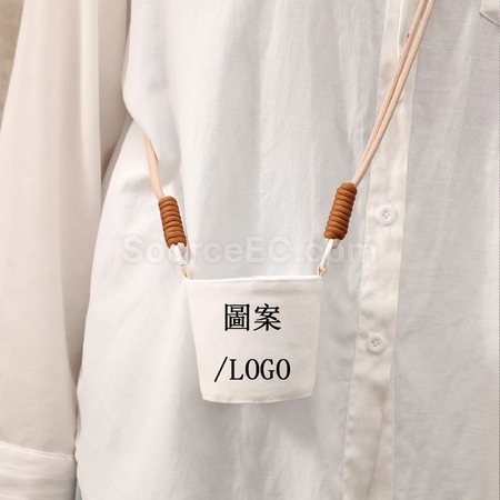 Customization Handheld and crossbody fabric cup sleeve Promotional Products