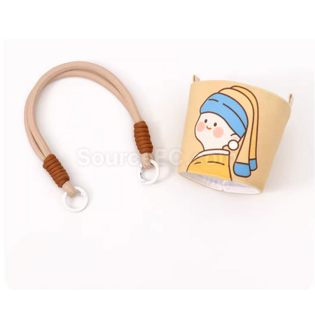 Customization Handheld and crossbody fabric cup sleeve Promotional Products