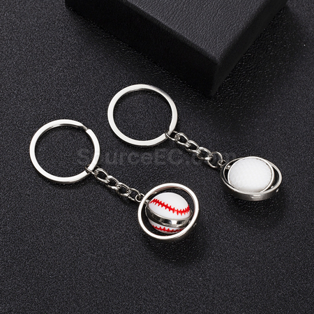Customization Rotating ball-shaped metal keychain Promotional Products