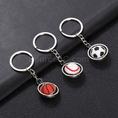 Customization Rotating ball-shaped metal keychain Promotional Products