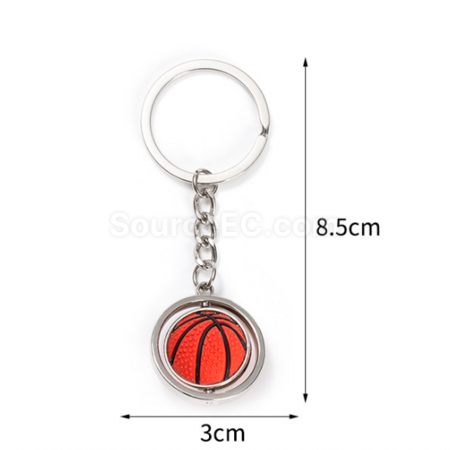 Customization Rotating ball-shaped metal keychain Promotional Products