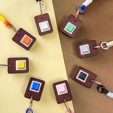 Customization Wooden Pressure Relief Key Pendant Promotional Products