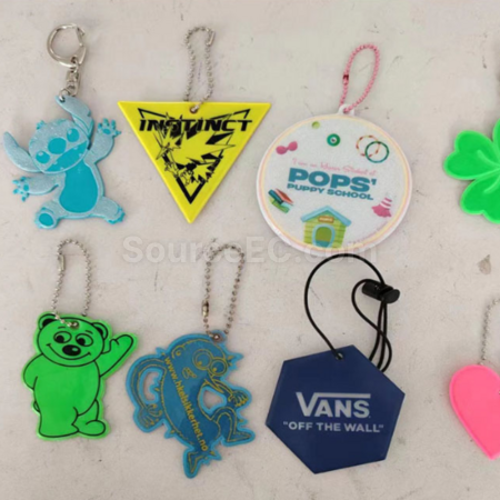 Customization Reflective PVC keychain pendant Promotional Products