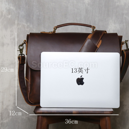 Customization Retro Genuine Leather Briefcase Promotional Products