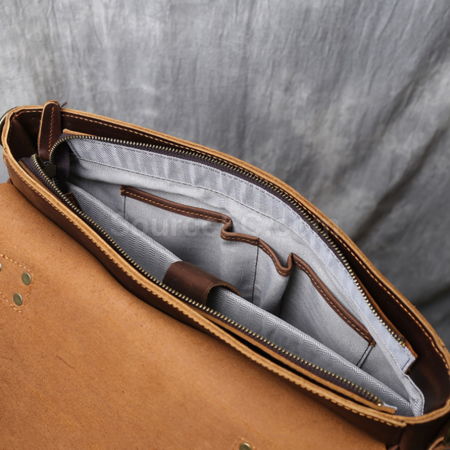 Customization Retro Genuine Leather Briefcase Promotional Products