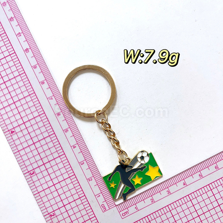 Customization World Cup football peripheral souvenir metal keychain pendant Promotional Products