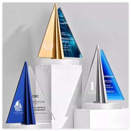 Customization Creative Sailboat Crystal Trophy Promotional Products