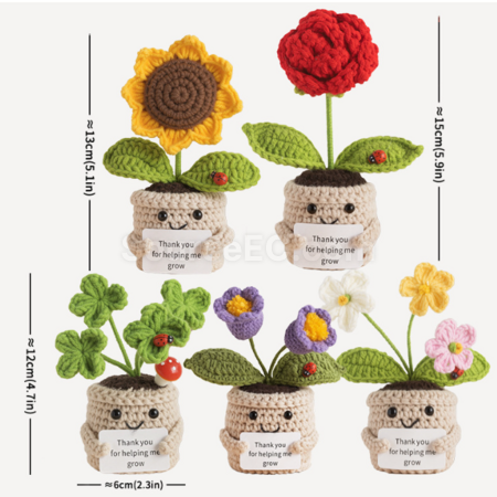 Customization Knitted flower plant pot Promotional Products