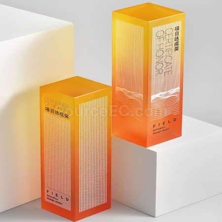 Customization Gradient Crystal Pillar Trophy Promotional Products