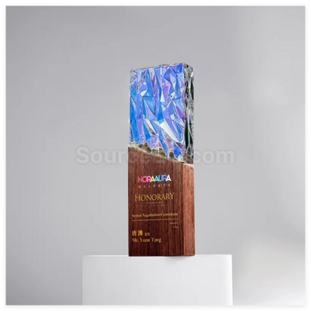 Customization Iridescent Crystal Trophy Promotional Products