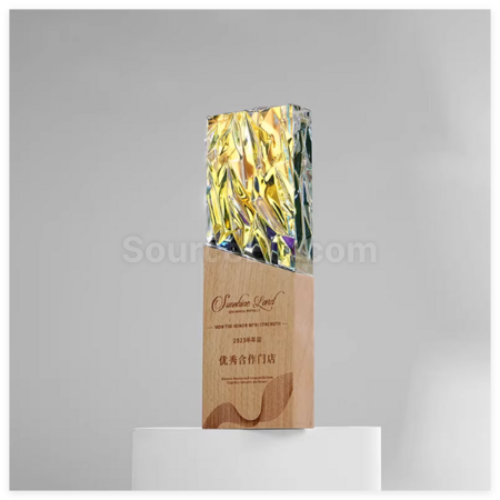 Customization Iridescent Crystal Trophy Promotional Products